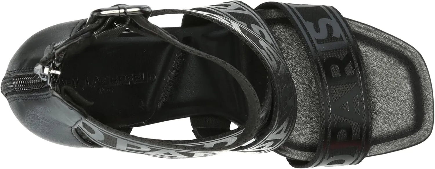 KARL LAGERFELD womens Careliz Everyday Strappy Sandal