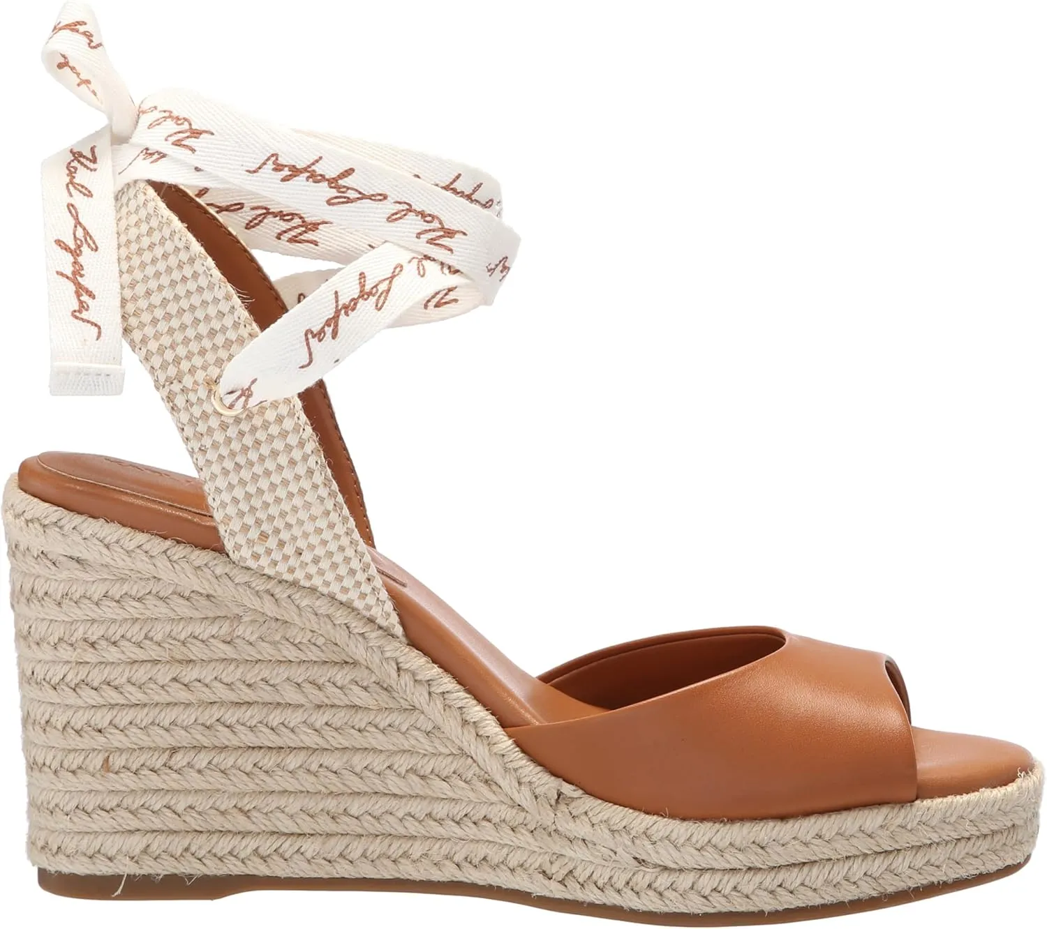 KARL LAGERFELD womens Cecilia Ankle Wrap Wedge Espadrille Sandal