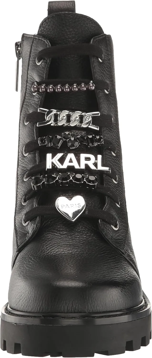 KARL LAGERFELD womens Everyday Cold Weather Mela - Combat Boot