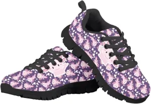 Kid Purple Girls Shoes Running Sports Sneakers Black Sole