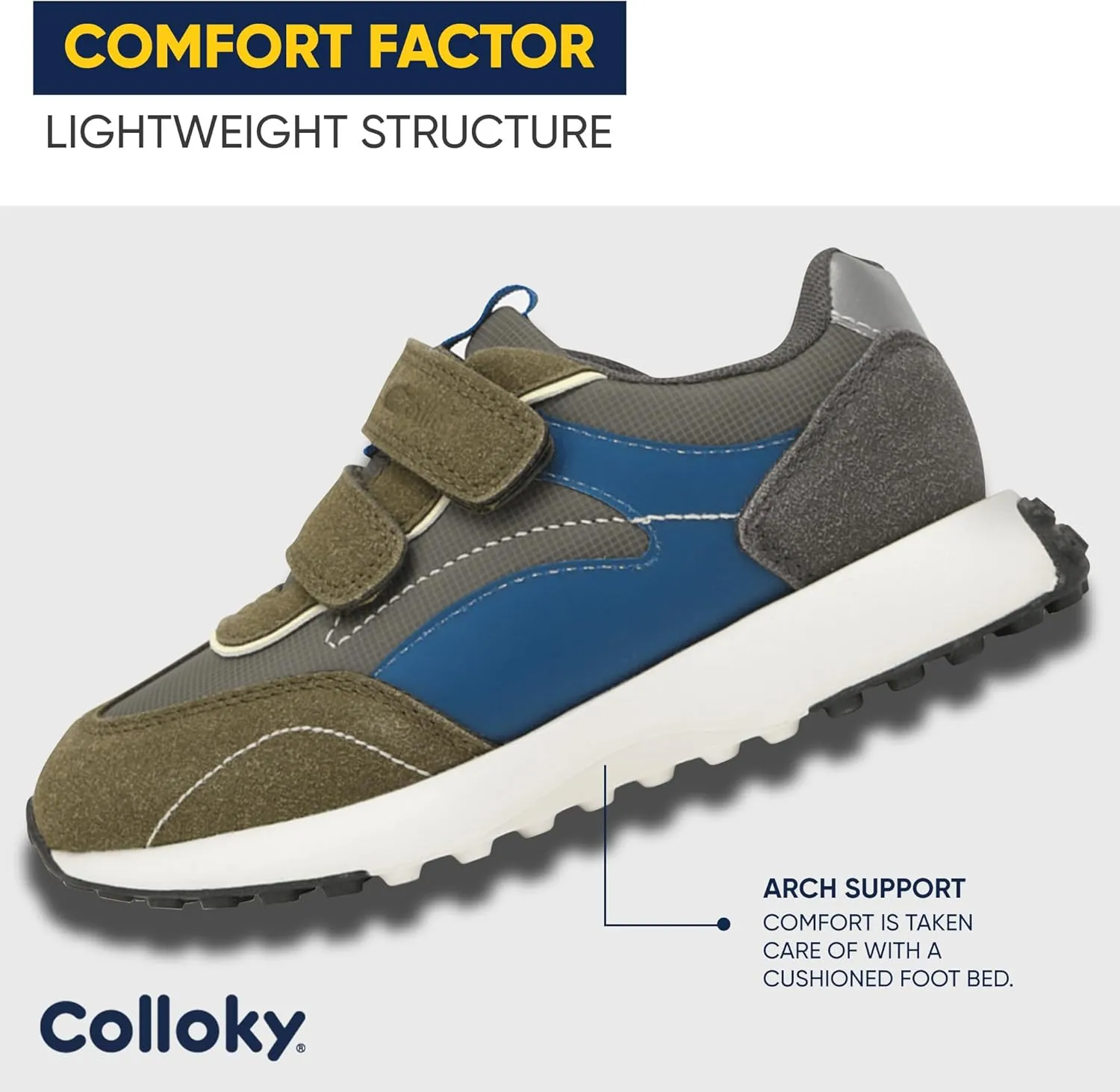 Kid Shoes for Boys and Girls - Lightweight, Washable Sneakers with Arch Support & Velcro Closure - Breathable Lifestyle Shoes