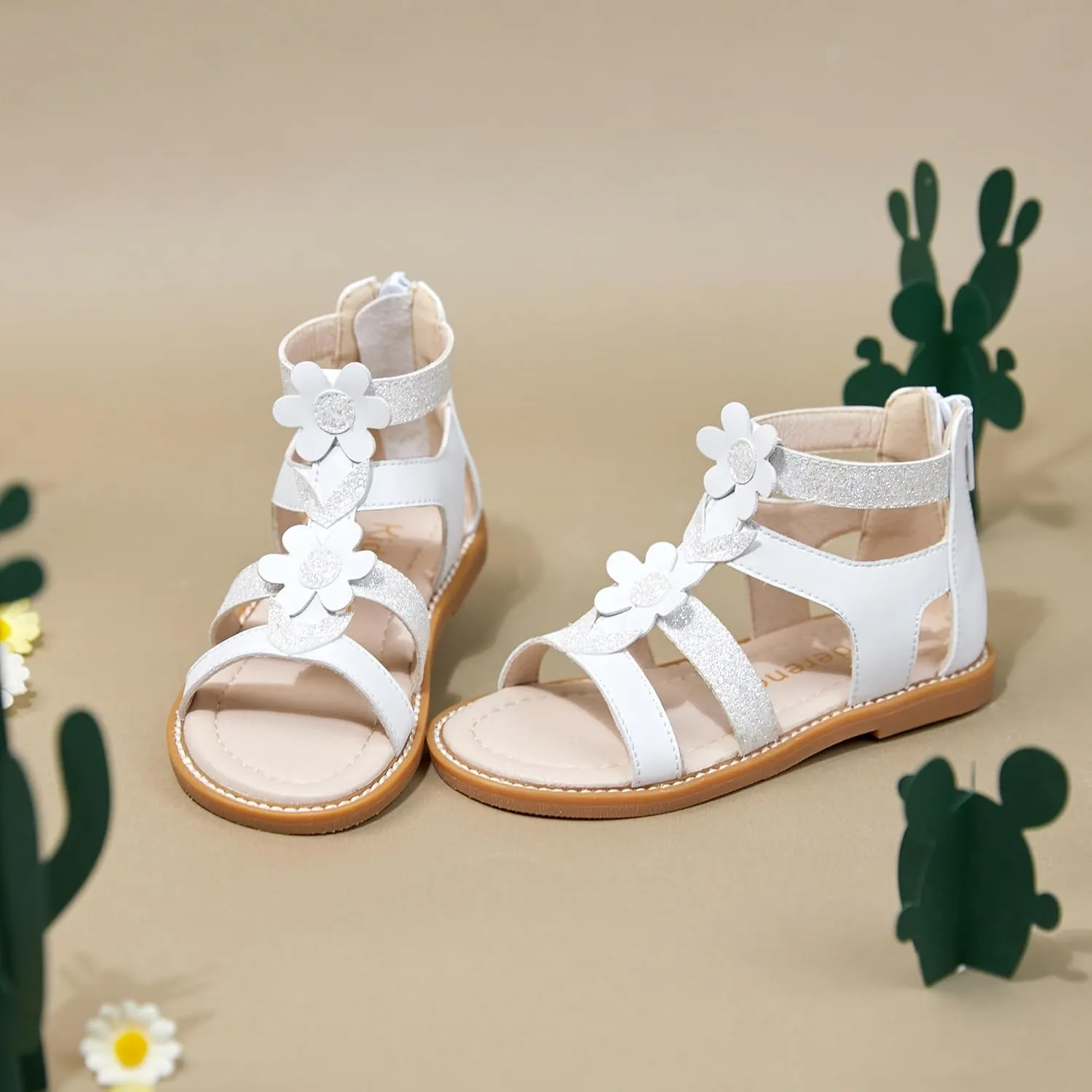 Kiderence Toddler Girls Sandals Little Girls Kids Summer Shoes Toddler Sandals