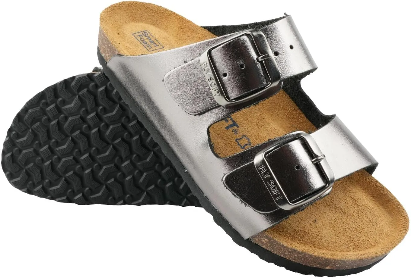 Kids' 100% Genuine Leather Sandals - Comfortable Smart Foam Footbed, Adjustable Straps, Durable Non-Slip Sole and Stylish