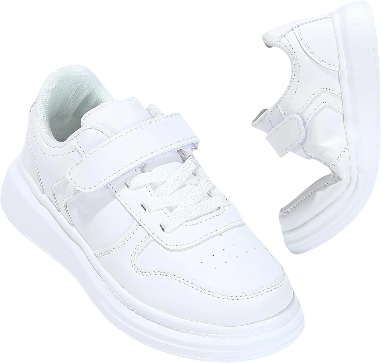 Kids Boys Girls Sneakers Hook & Loop Tennis Breathable Lightweight Toddler Shoes for Sport Outdoor Walking (Size 9-3)