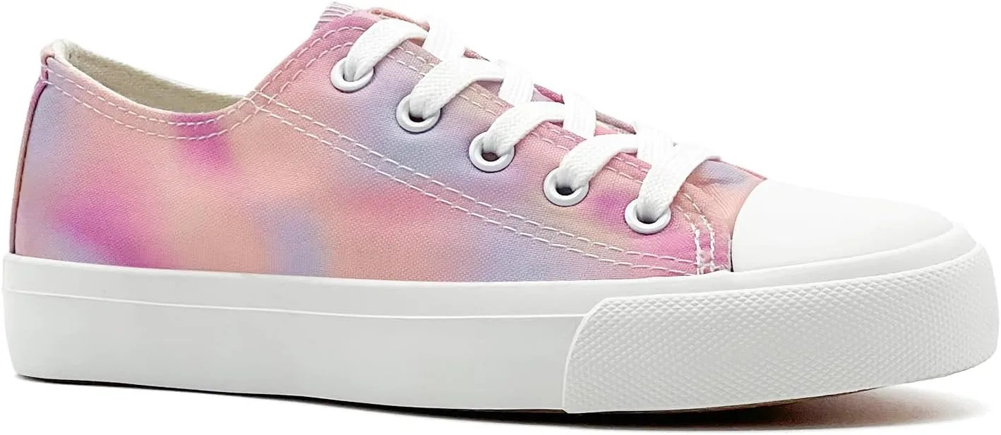 Kids Canvas Shoes for Boys Girls Toddler Classic Low Top Sneakers Lace up Tennis Shoes Walking Shoes Big Kid Running Sneakers