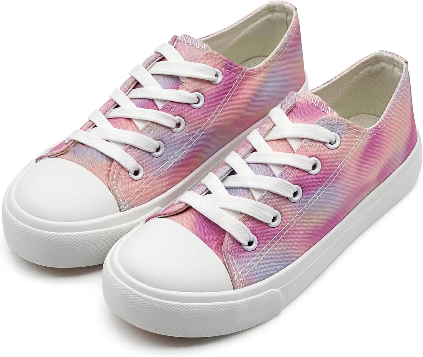 Kids Canvas Shoes for Boys Girls Toddler Classic Low Top Sneakers Lace up Tennis Shoes Walking Shoes Big Kid Running Sneakers