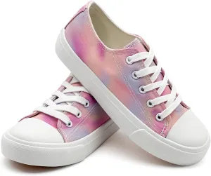 Kids Canvas Shoes for Boys Girls Toddler Classic Low Top Sneakers Lace up Tennis Shoes Walking Shoes Big Kid Running Sneakers
