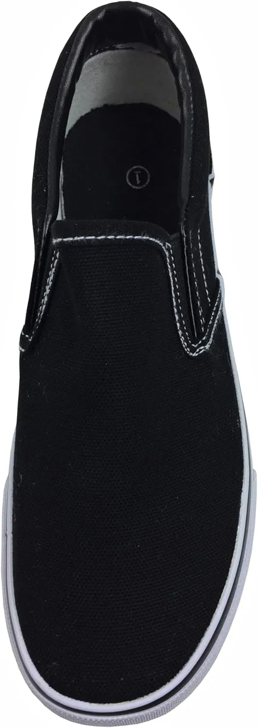 Kid's Classic Slip On Canvas Sneaker Skater Shoes