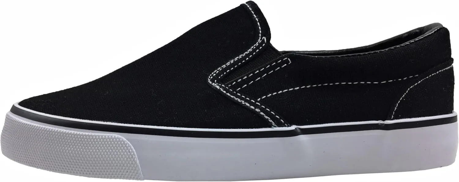 Kid's Classic Slip On Canvas Sneaker Skater Shoes