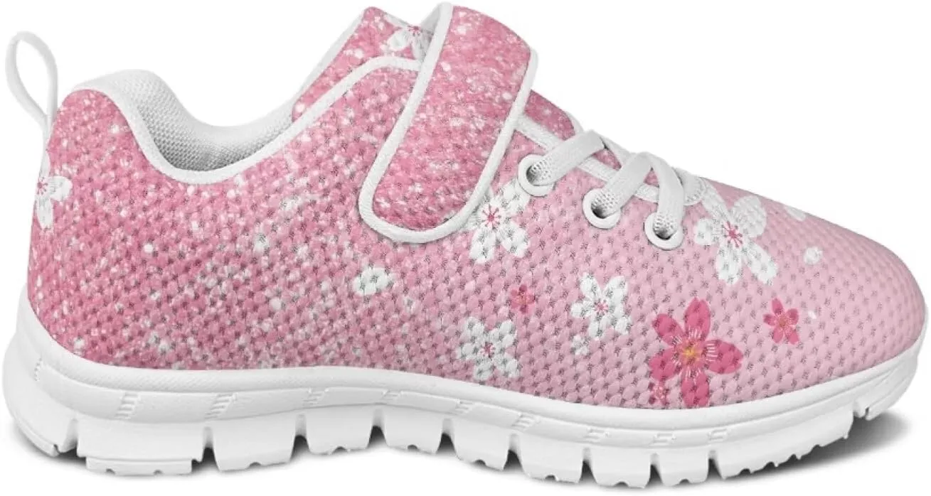 Kids Running Shoes Girls Slip on Sneakers Shoes Mesh Soft Tennis Shoes