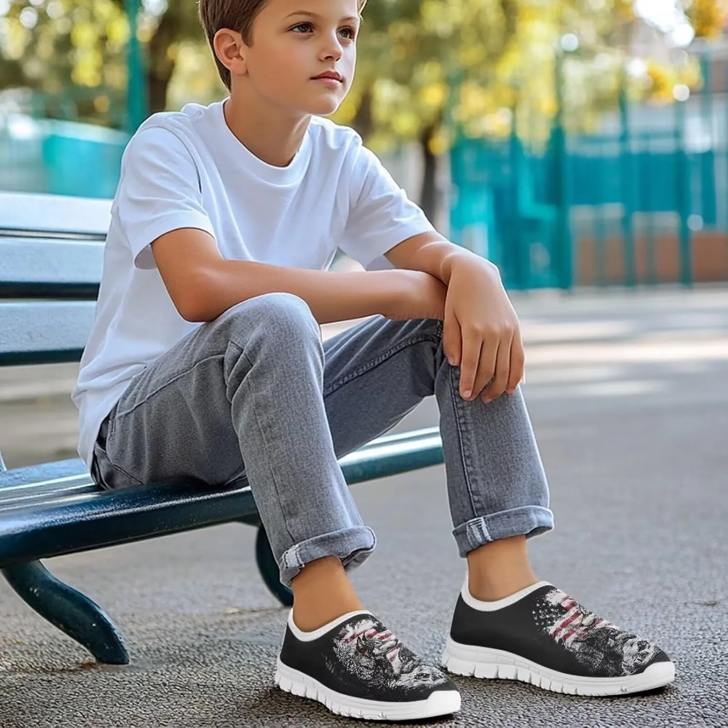 Kids Slip On Sneakers Cool Shoes for Boys Comfortable Gym Tennis Shoes