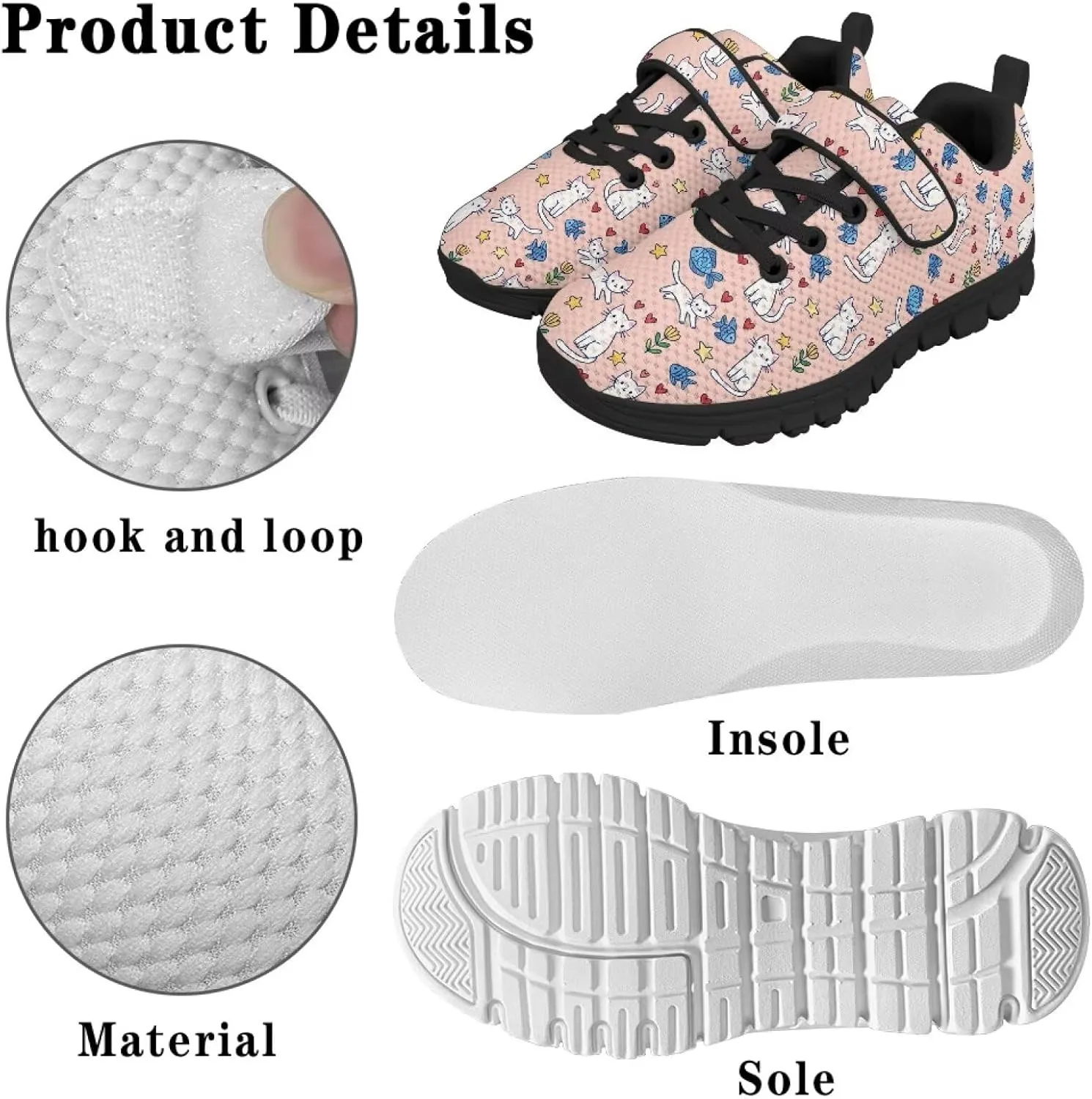 Kids Tennis Shoes Cute Sneakers for Little Girl Shoes Soft Sport Shoes
