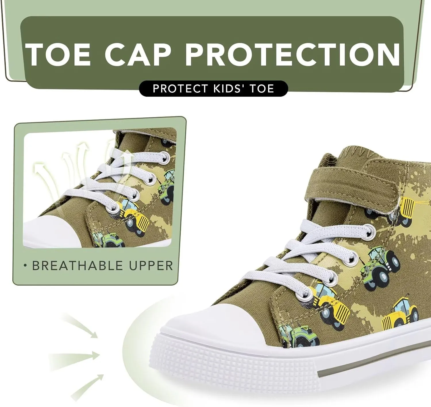 Kids Toddler Sneakers Girls Boys High Top Canvas Shoes Unisex-Child Casual Shoes
