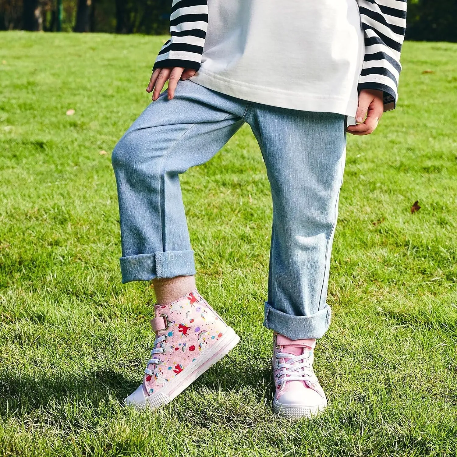 Kids Toddler Sneakers Girls Boys High Top Canvas Shoes Unisex-Child Casual Shoes