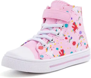 Kids Toddler Sneakers Girls Boys High Top Canvas Shoes Unisex-Child Casual Shoes