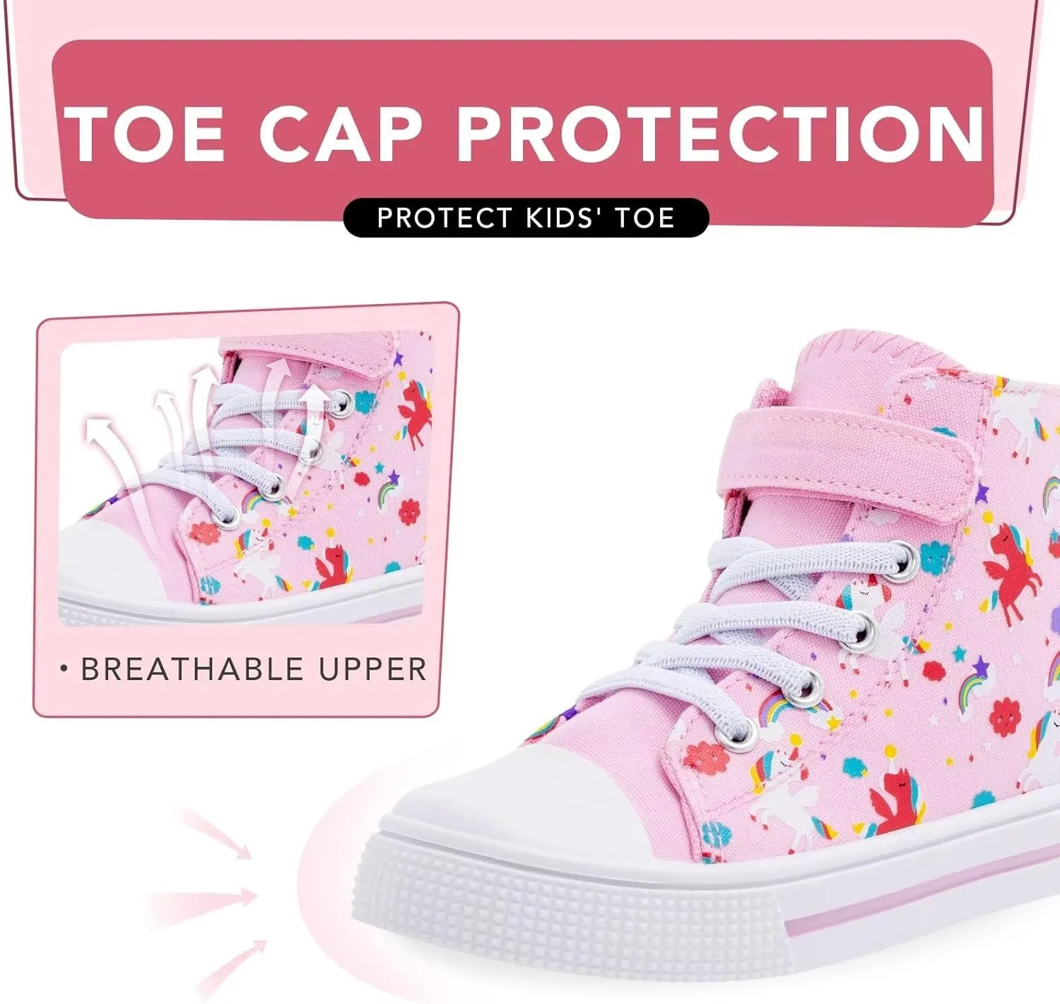Kids Toddler Sneakers Girls Boys High Top Canvas Shoes Unisex-Child Casual Shoes