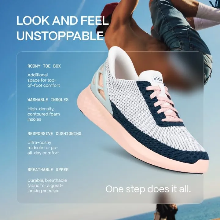 Kizik Shoes: Athens Comfortable Breathable Knit Slip On Sneakers, Convenient Hands Free | Walking Shoes for Men, Women and Elderly | Stylish, Orthopedic Shoes for Everyday and Travel
