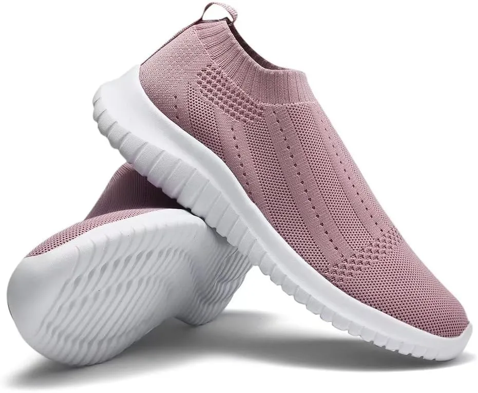 konhill Women's Slip On Sneakers Non Slip Walking Shoes Breathable Mesh Work Casual Lightweight Tennis Workout Shoes