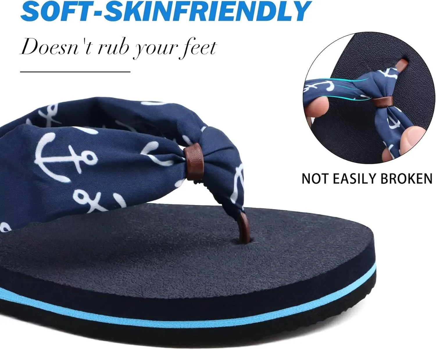 KuaiLu Flip Flops Women Yoga Foam Ladies Comfort Arch Support Summer Beach Casual Thong Sandals