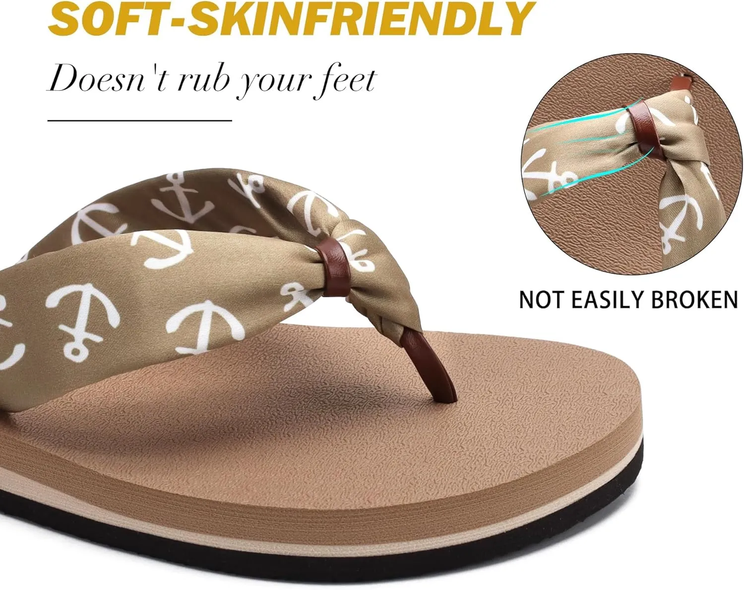 KuaiLu Flip Flops Women Yoga Foam Ladies Comfort Arch Support Summer Beach Casual Thong Sandals