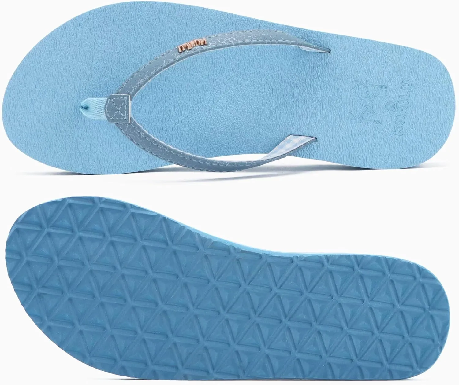 KuaiLu Womens Arch Support Flip Flops Comfortable Yoga Mat Slip on Summer Beach Walking Thong Cushion Sandals