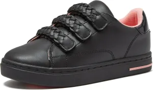 Lands' End Boys' and Girls' Sneakers, No Tie Casual Tennis Shoes for Boys and Girls Size 5-10 Toddler, Little and Big Kids 11 to 7, Blue or White with Hook and Loop Straps