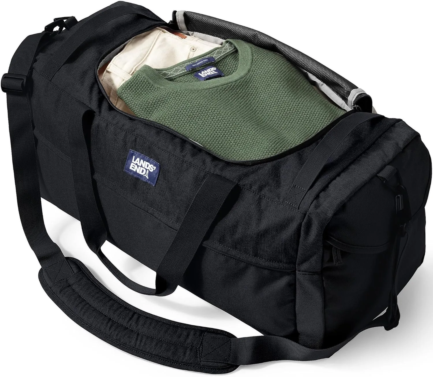Lands' End Everyday Duffle Black Medium