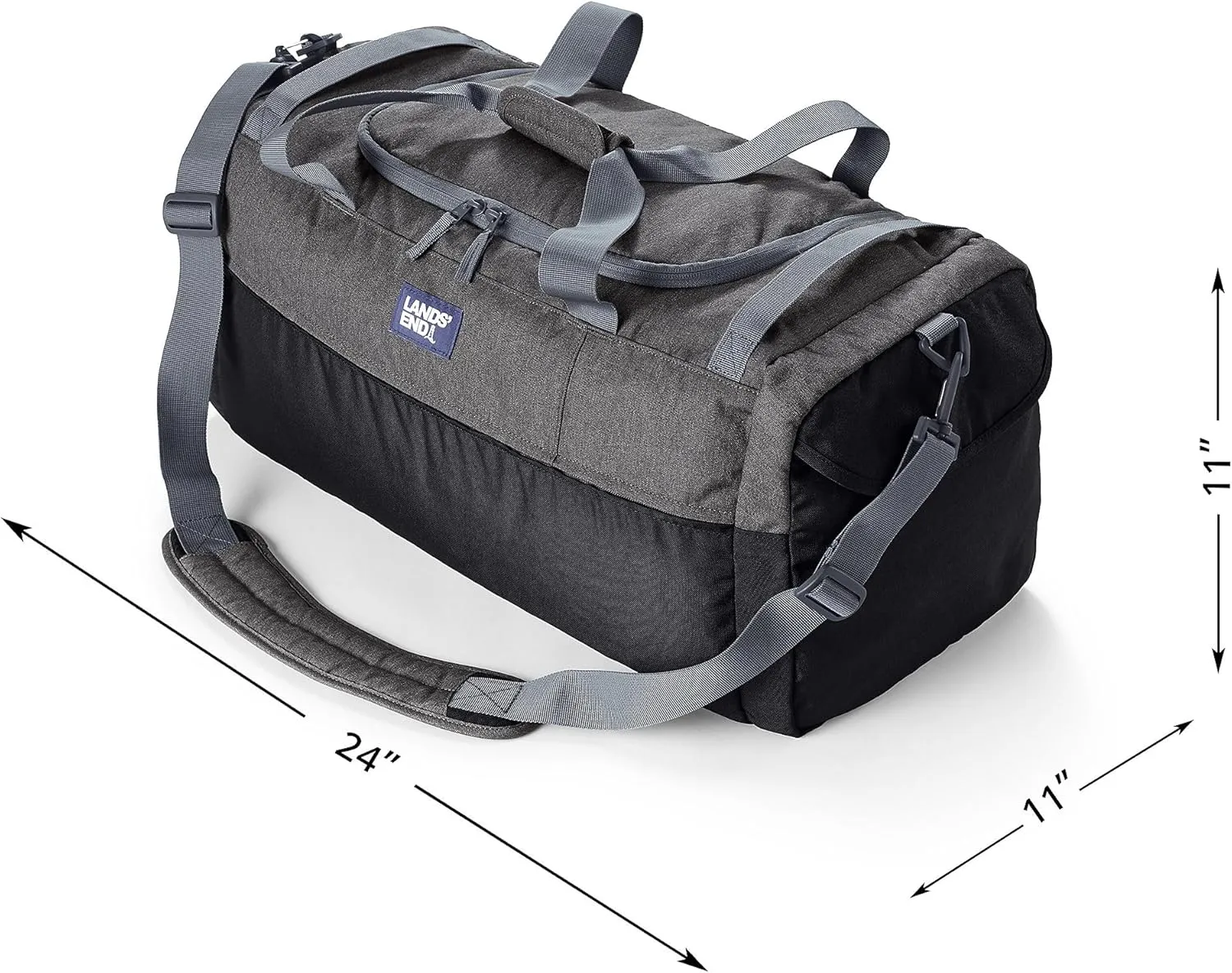 Lands' End Everyday Duffle Black Medium