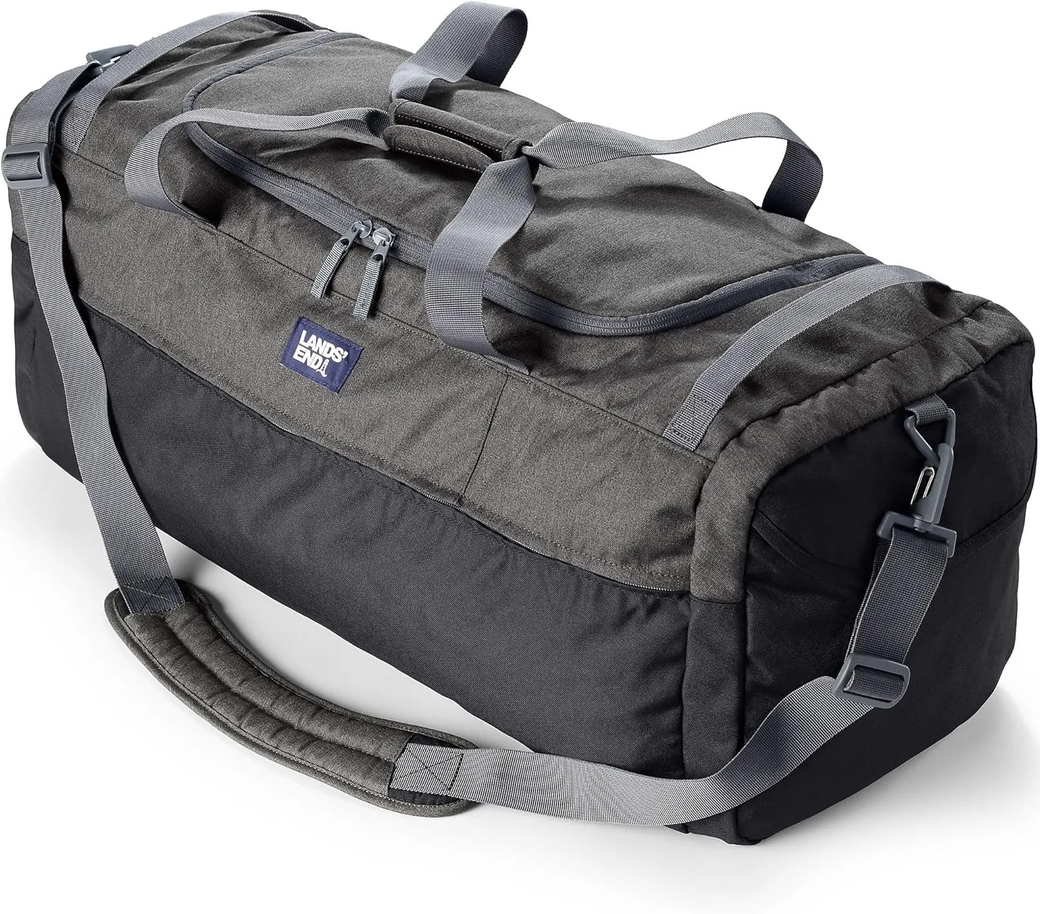 Lands' End Everyday Duffle Oxidized Gray Heather Large