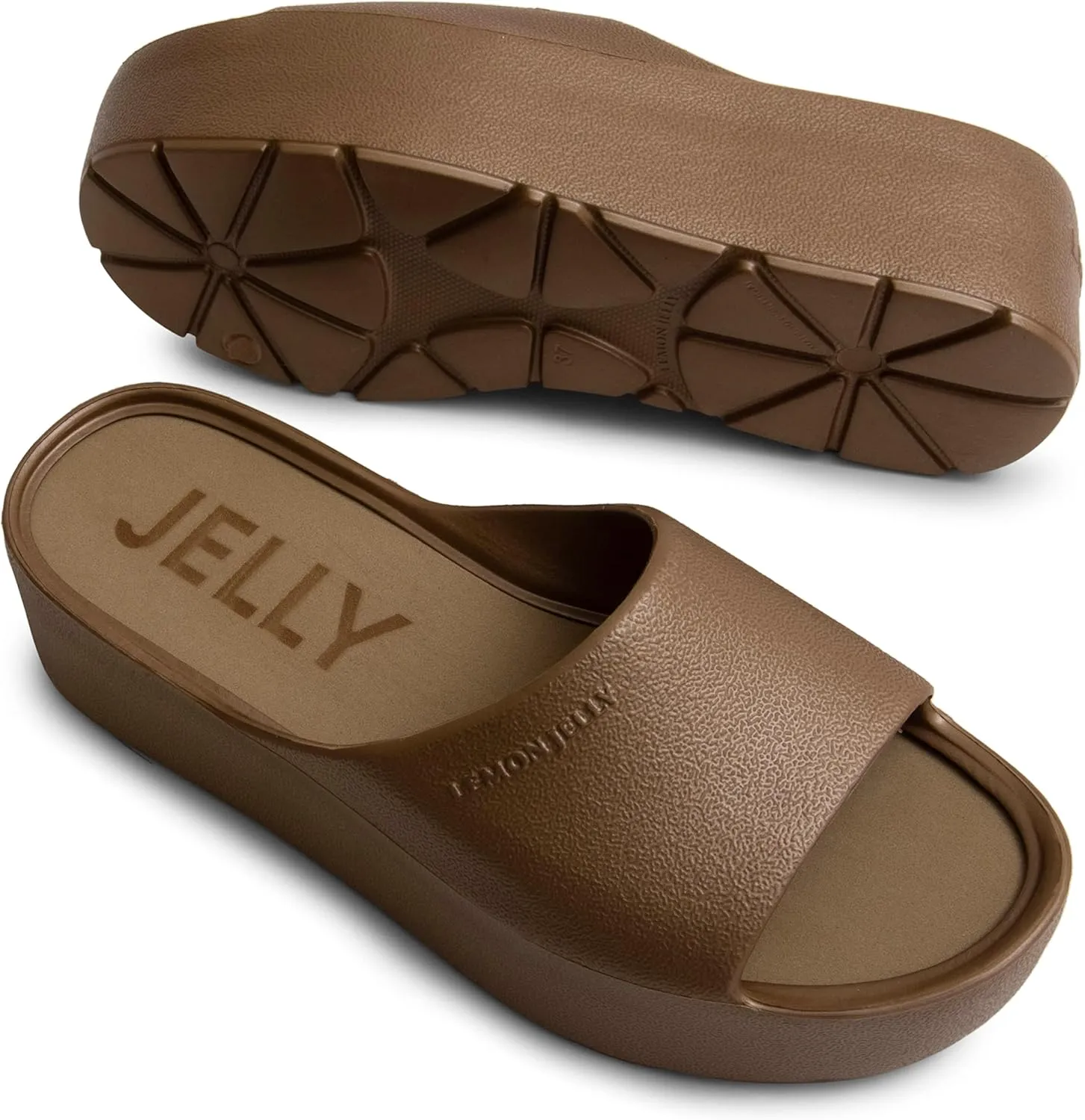 Lemon Jelly Women's Sunny Platform Sandals - Cute Water-Friendly Comfort Wedges for the Beach or Casual Wear - Super Lightweight Slip-On Flip Flops for Ladies