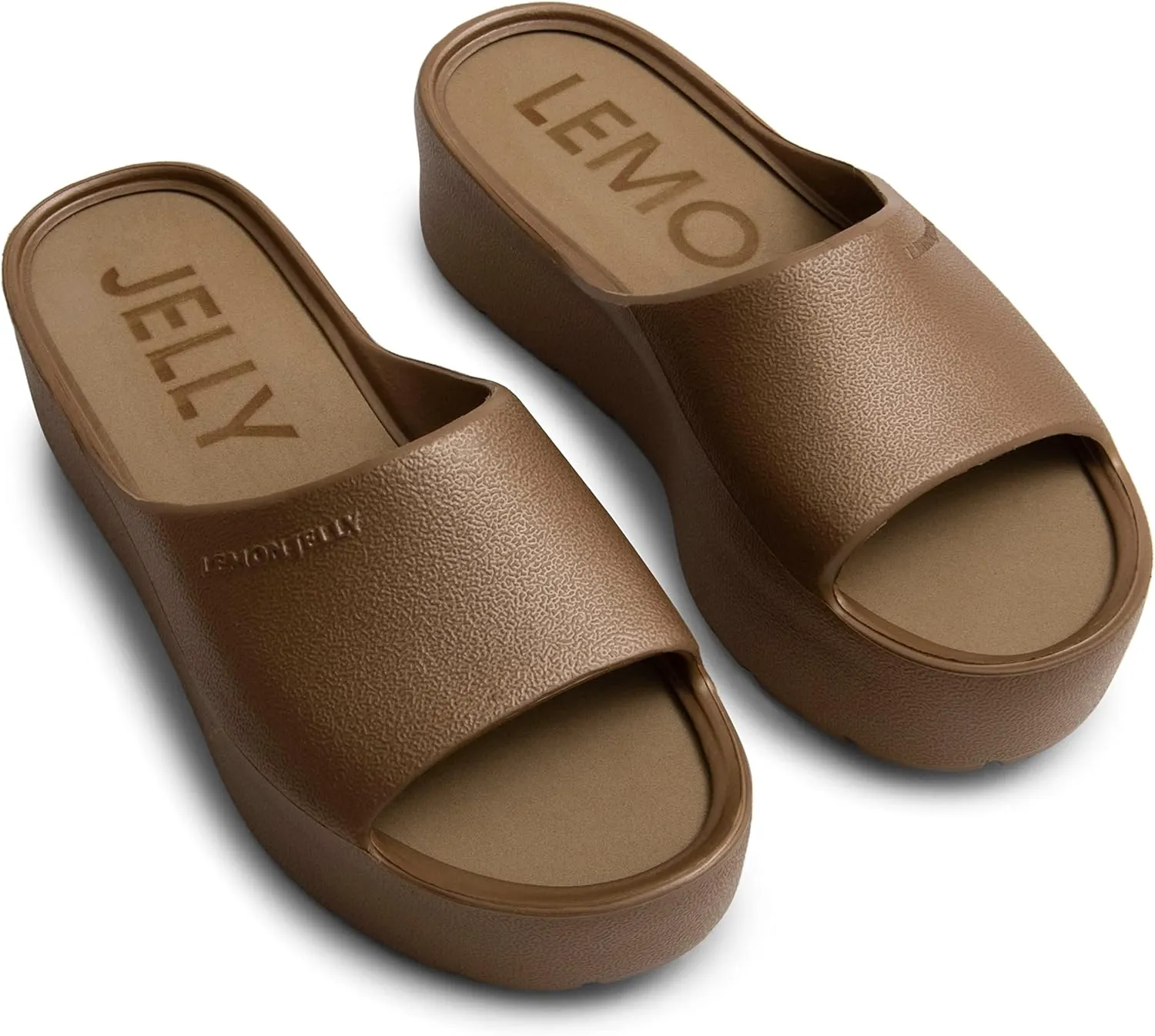 Lemon Jelly Women's Sunny Platform Sandals - Cute Water-Friendly Comfort Wedges for the Beach or Casual Wear - Super Lightweight Slip-On Flip Flops for Ladies