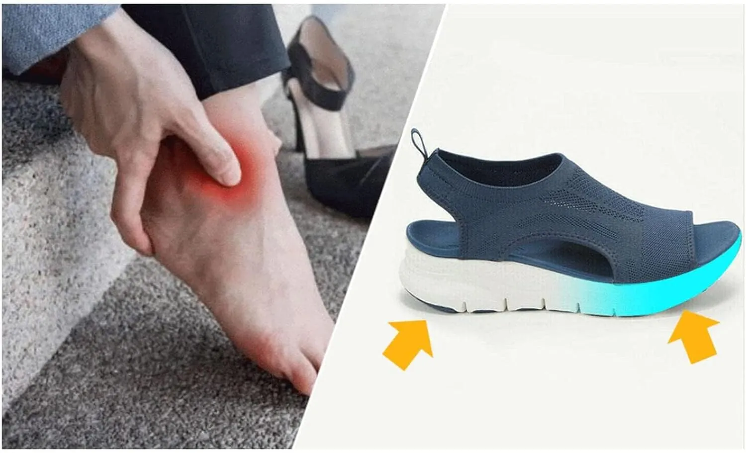 Libiyi Women's Orthotic Sport Sandals, Sport Sandals for Women, Orthopedic Sandals for Women, Washable Slingback Orthopedic Slides