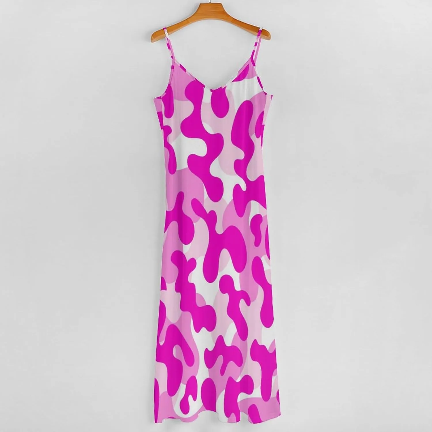 Lightning Star Cute Women's Casual Maxi Dresses Summer Spaghetti Straps Long Sleeveless Dress Sundress