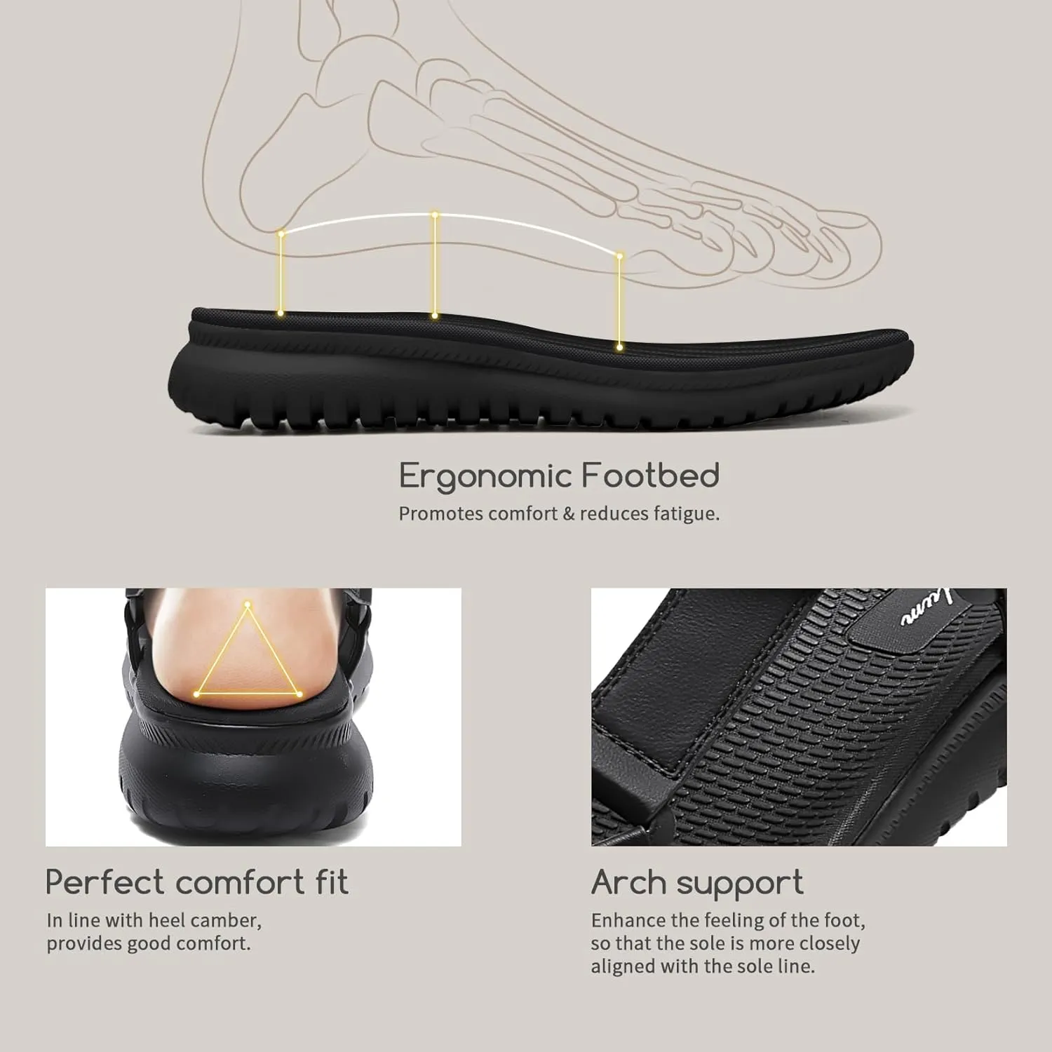 Littleplum Women's Sandals Casual Summer Water Beach Sandals With Arch Support Adjustable Athletic Sandals for Traveling Walking Camping