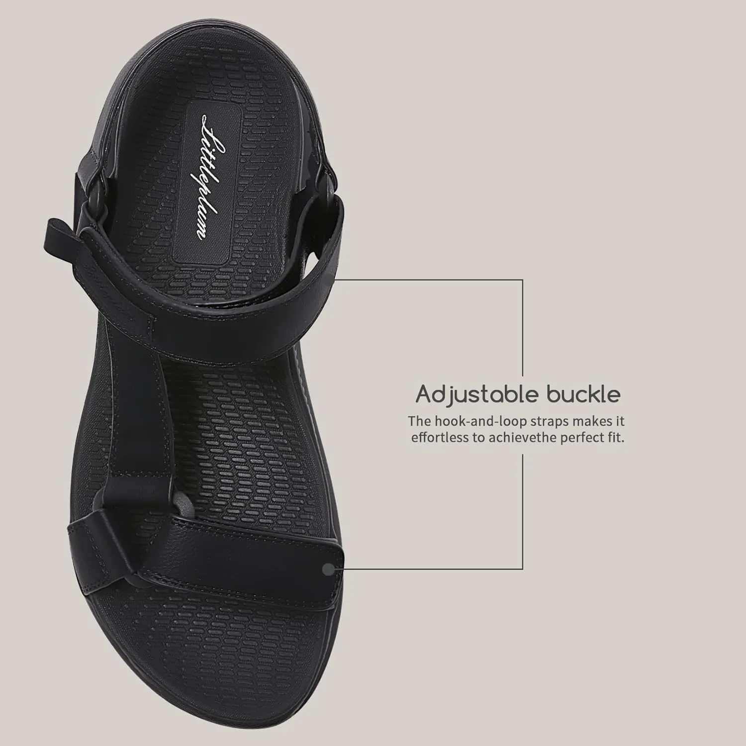 Littleplum Women's Sandals Casual Summer Water Beach Sandals With Arch Support Adjustable Athletic Sandals for Traveling Walking Camping