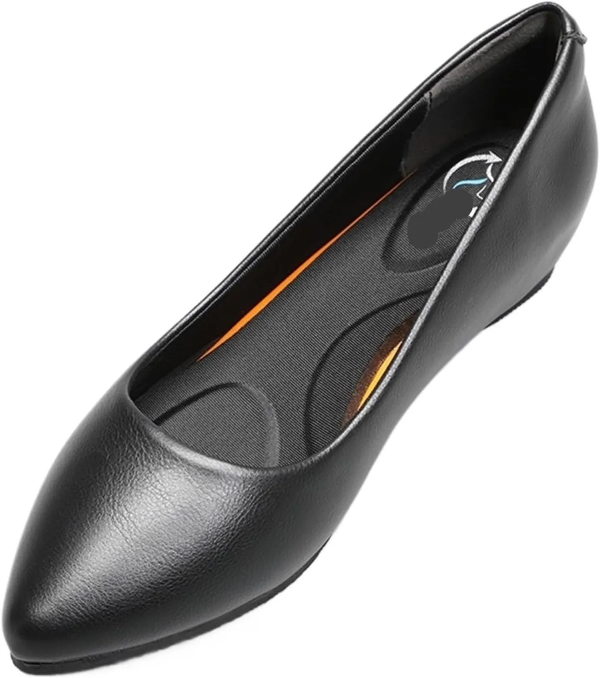 Loafers for Women Slope Single Shoes for Women Height Increasing Professional Black Leather Work Shoes