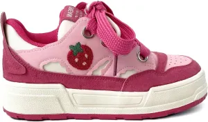 Loizziuy Strawberry Y2K Cute Canvas Shoes Casual Sneakers Sneaker Lace Up Comfort Platform Walking with Zipper for Women Girls