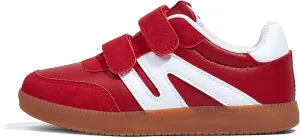 LUCKY STEP Kids Classic Retro Gum Sole Fashion Sneakers School Tennis Skate Shoes Girls Boys Hook and Loop Walking Casual Toddler Footwear Anti Slip Trainers