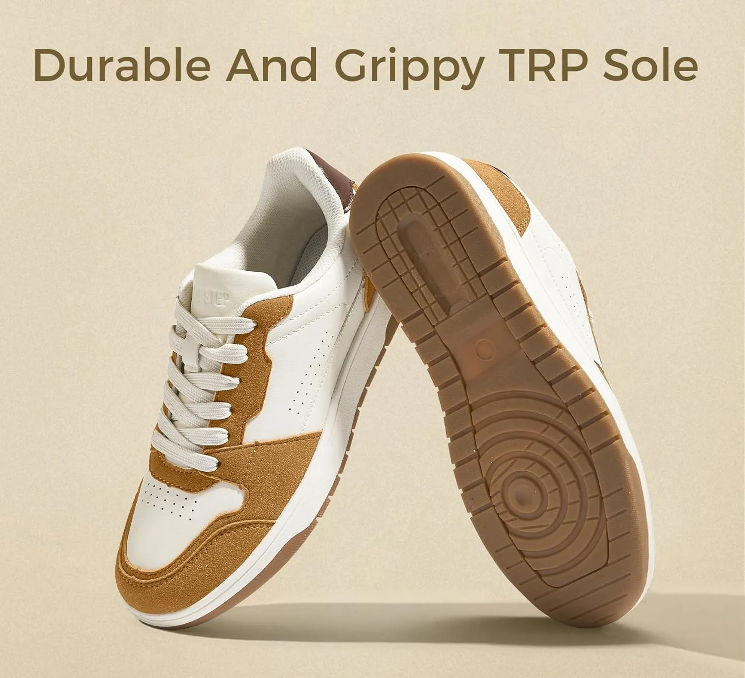 LUCKY STEP Men's Fashion Sneakers Lace Up Casual Low Top Anti-Slip Tennis Skateboard Basketball Walking Shoes