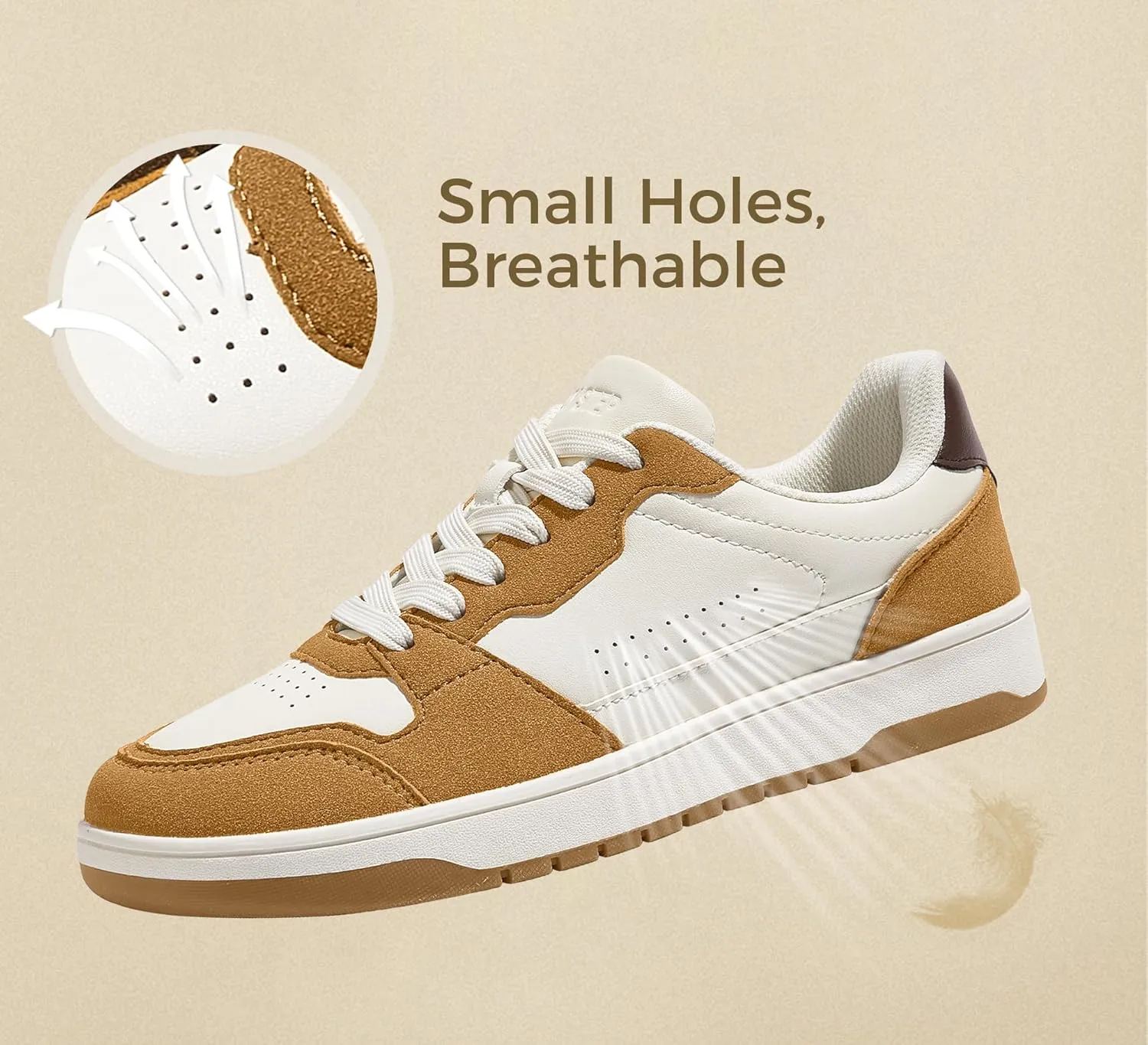LUCKY STEP Men's Fashion Sneakers Lace Up Casual Low Top Anti-Slip Tennis Skateboard Basketball Walking Shoes