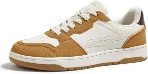LUCKY STEP Men's Fashion Sneakers Lace Up Casual Low Top Anti-Slip Tennis Skateboard Basketball Walking Shoes