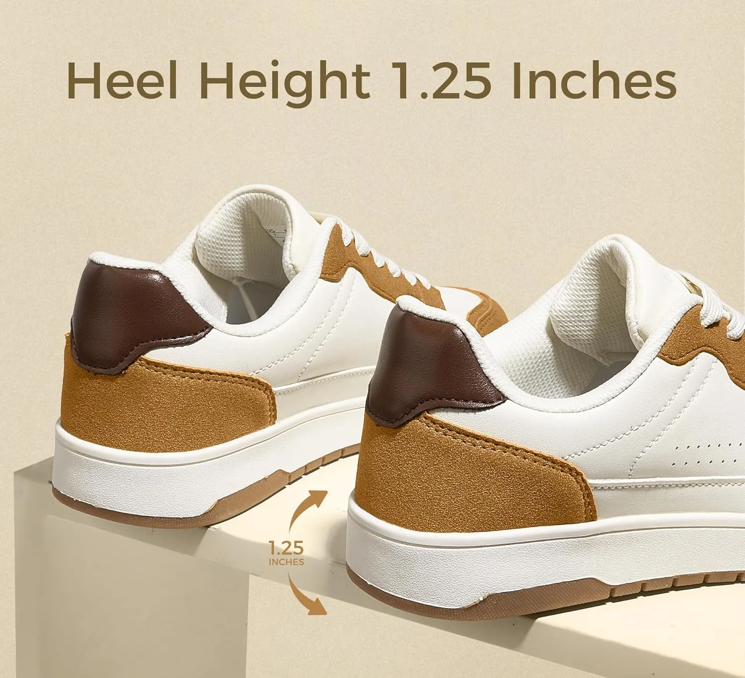 LUCKY STEP Men's Fashion Sneakers Lace Up Casual Low Top Anti-Slip Tennis Skateboard Basketball Walking Shoes