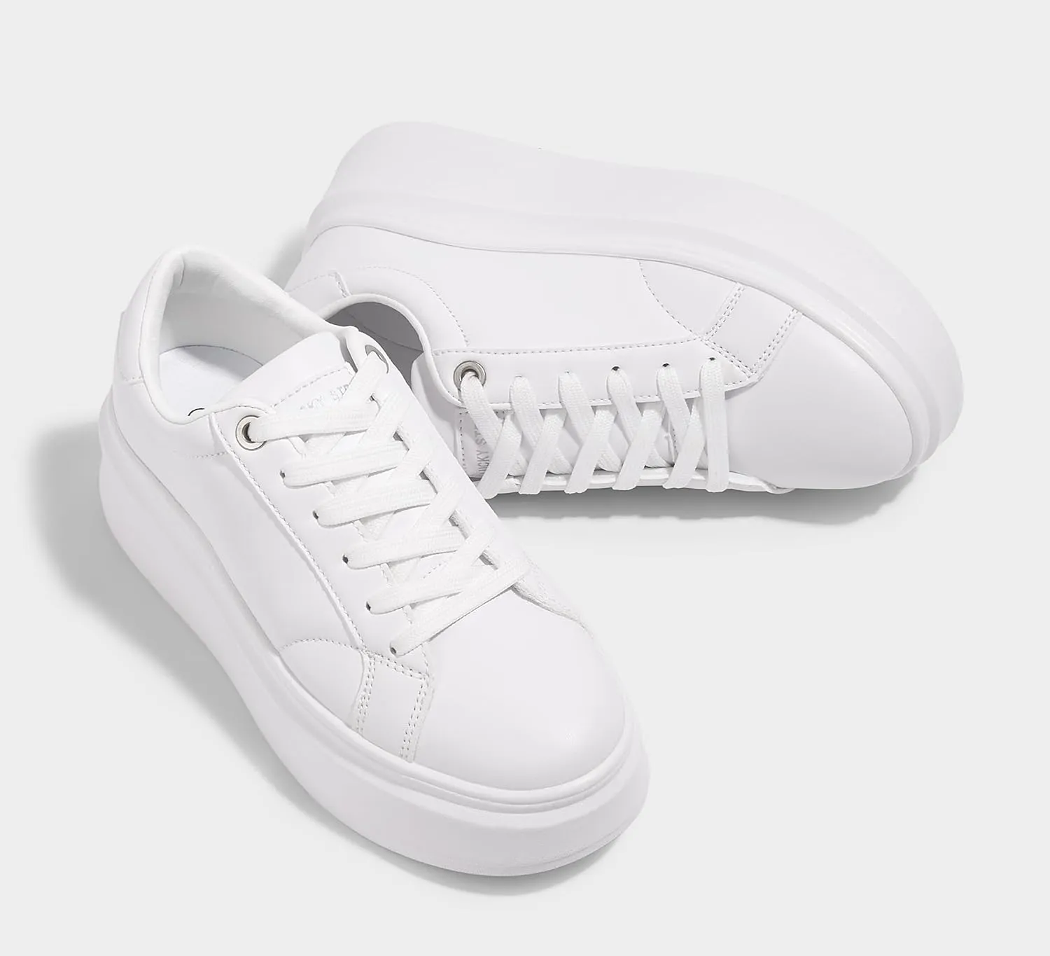 LUCKY STEP Women's Platform Fashion Sneakers Faux Leather Classic Tennis Shoes Low Top Casual Walking Shoes