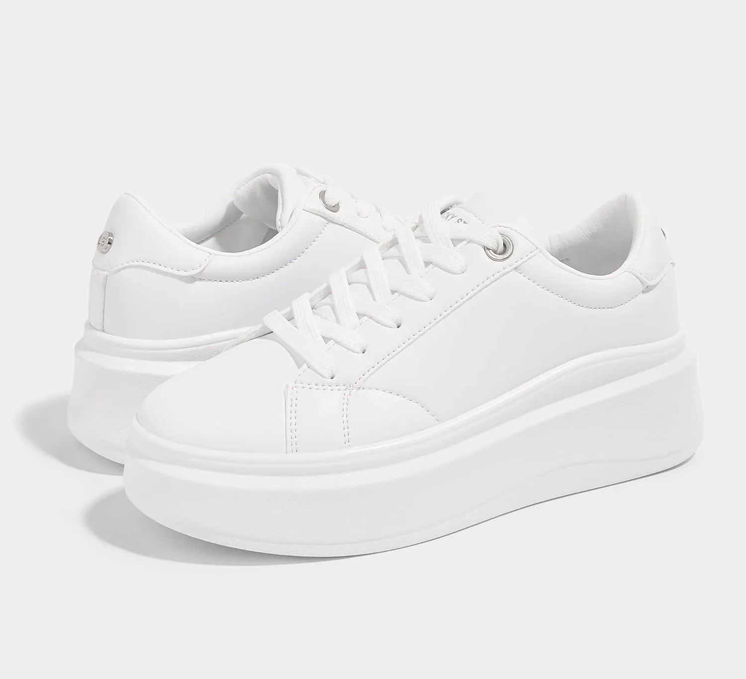 LUCKY STEP Women's Platform Fashion Sneakers Faux Leather Classic Tennis Shoes Low Top Casual Walking Shoes
