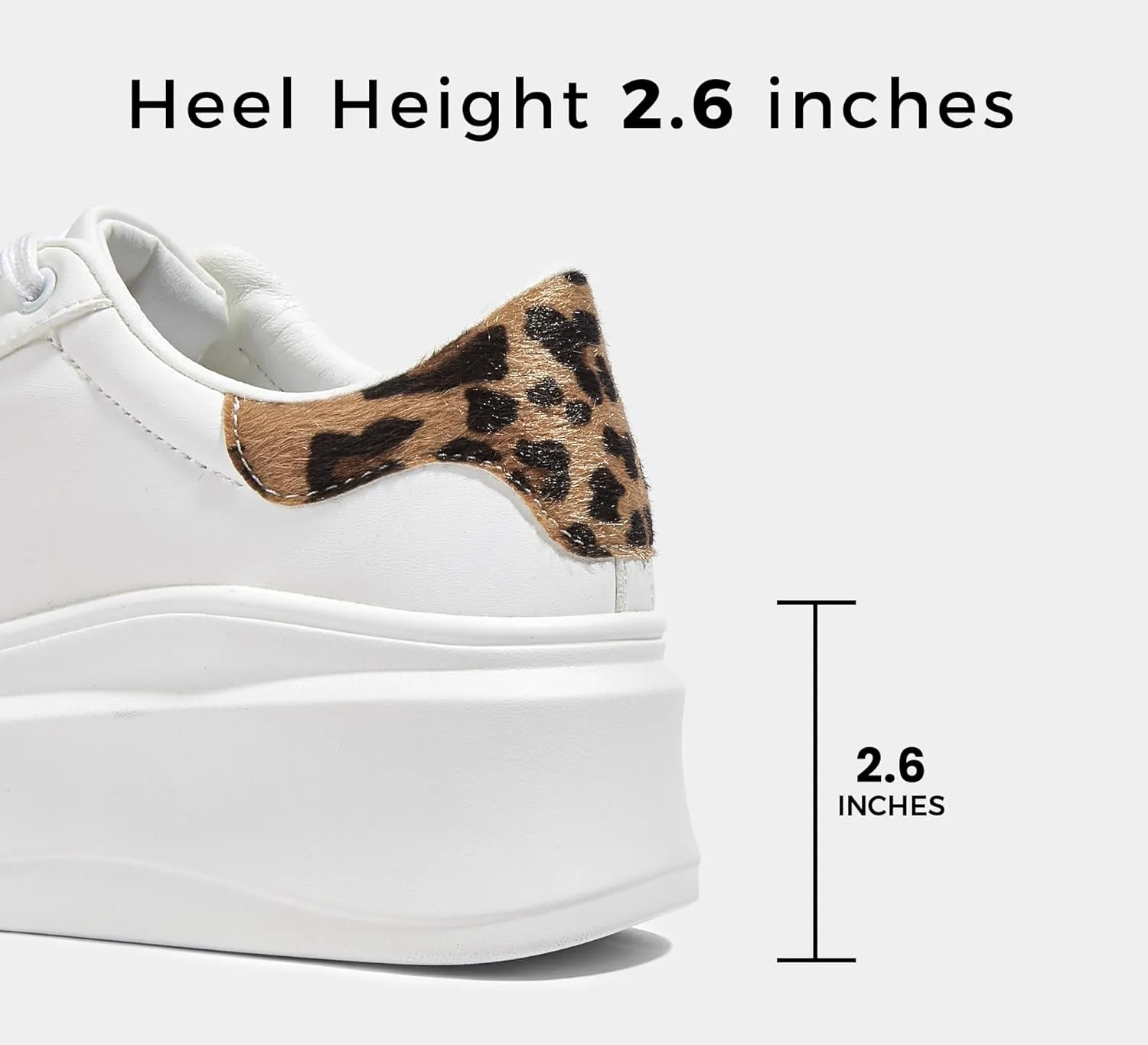 LUCKY STEP Women's Platform Fashion Sneakers Faux Leather Classic Tennis Shoes Low Top Casual Walking Shoes