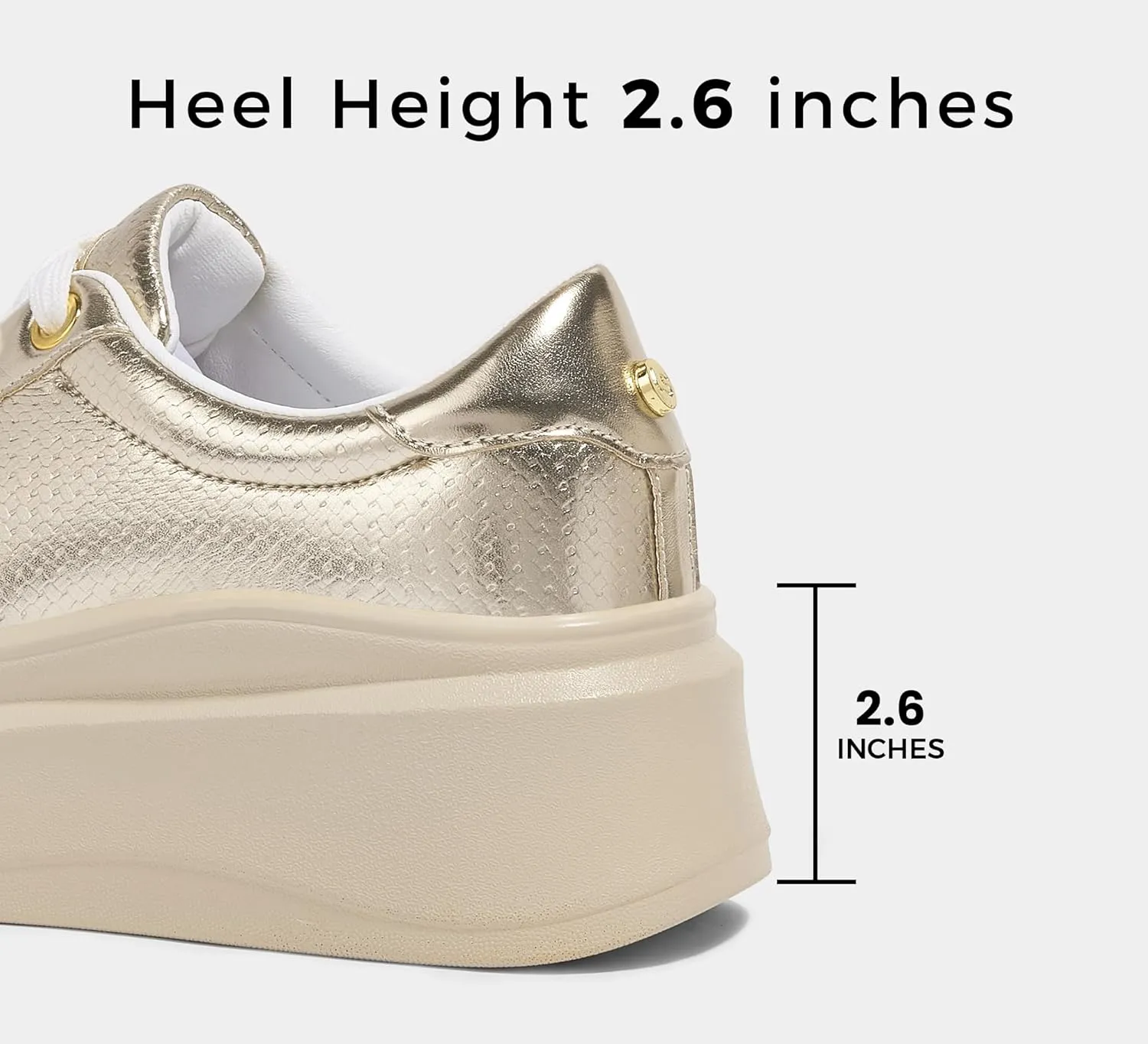 LUCKY STEP Women's Platform Fashion Sneakers Faux Leather Classic Tennis Shoes Low Top Casual Walking Shoes