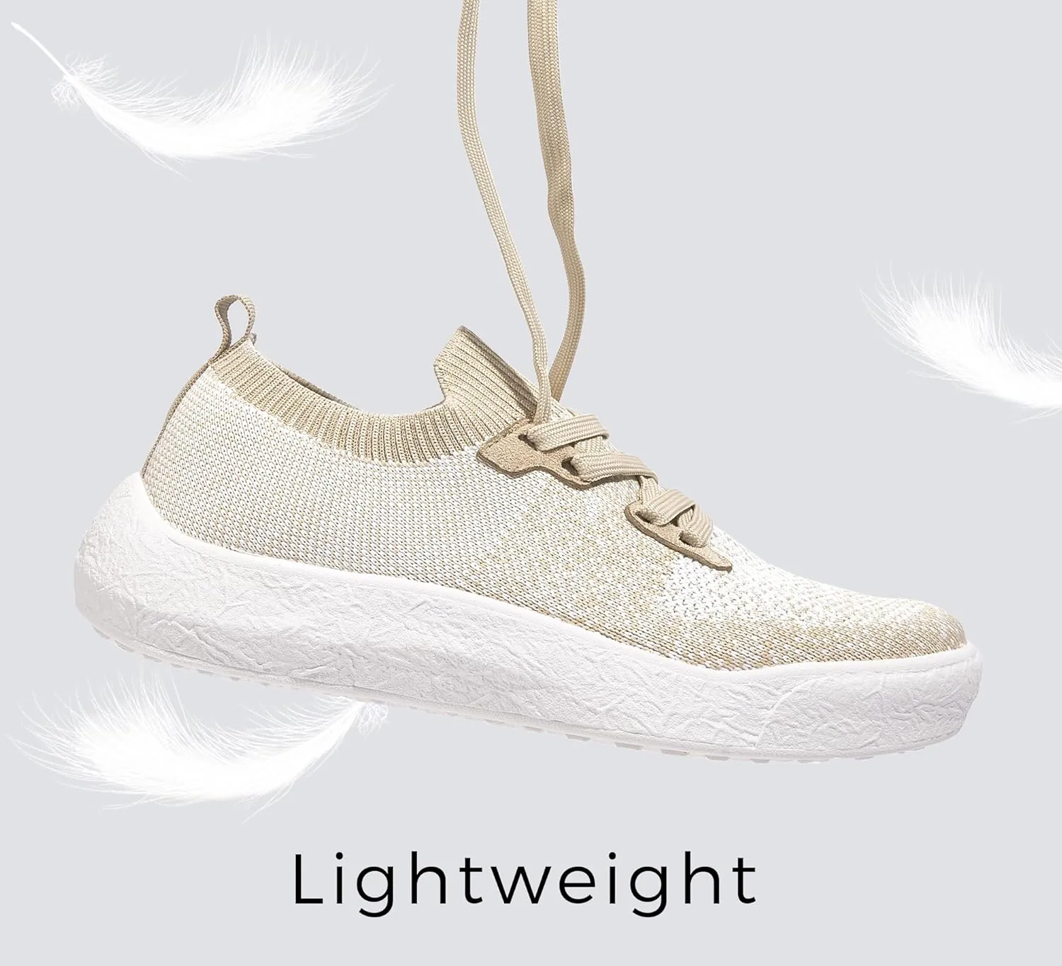 LUCKY STEP Women's Slip on Walking Shoes Casual Mesh-Comfortable Tennis Elastic Sock Breathable Workout Sneakers