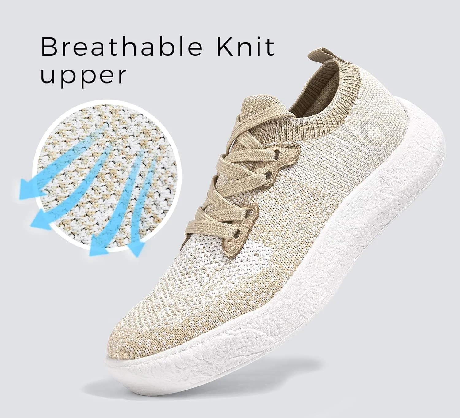 LUCKY STEP Women's Slip on Walking Shoes Casual Mesh-Comfortable Tennis Elastic Sock Breathable Workout Sneakers