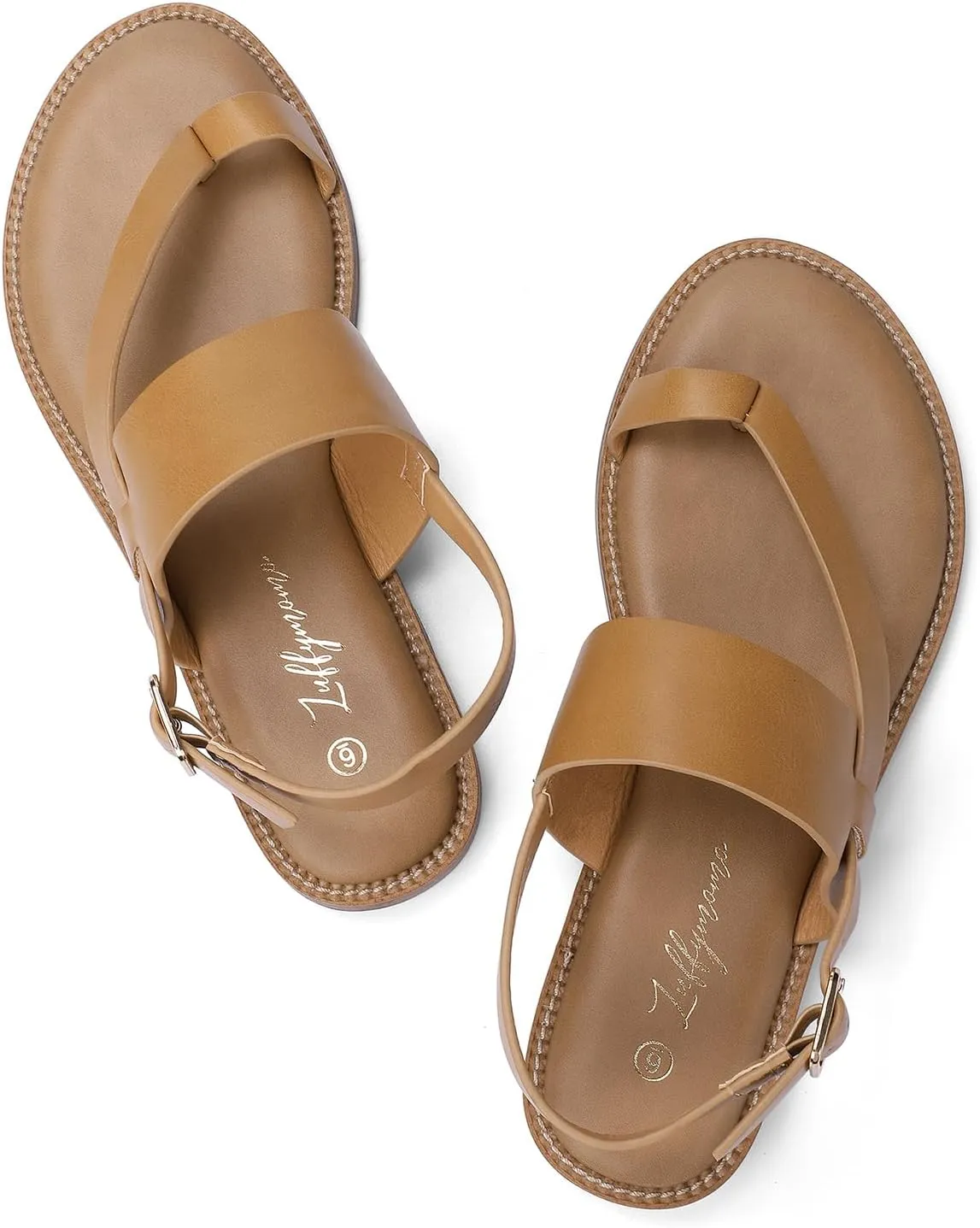 Luffymomo Women's Thong Flat Sandals Adjustable Ankle Buckle Summer Sandal Casual Open Toe Fisherman Shoes