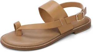 Luffymomo Women's Thong Flat Sandals Adjustable Ankle Buckle Summer Sandal Casual Open Toe Fisherman Shoes